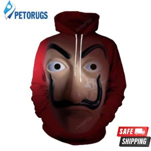 New Salvador Dali Robbery Paper House La Casa De Papel Cosplay Costume Coat 3D Hoodie