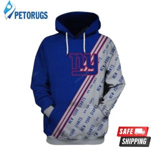 New York Giants Ncaa Football Many Logo New York Giants 3D Hoodie