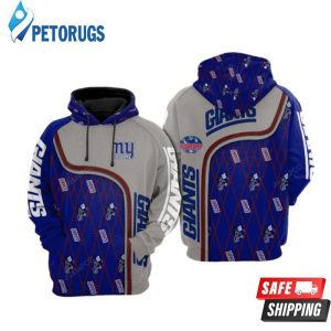 New York Giants Nfl Football Blue Gray New York Giants 3D Hoodie