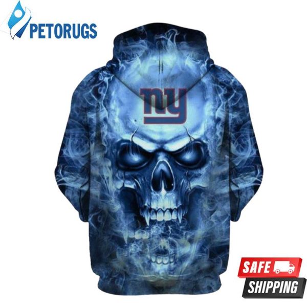 New York Giants Nfl Football Skull 21581 3D Hoodie