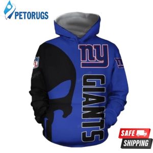 New York Giants Nfl Skull New York Giants 3D Hoodie