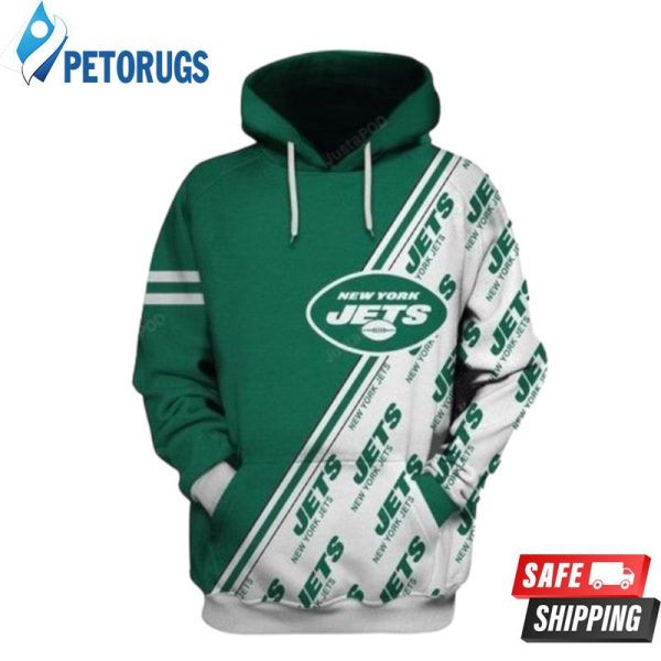 New York Jets Ncaa Football Many Logo New York Jets New York Jets 3D Hoodie