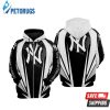 New York Yankees Nfl Football Big Logo Black White New York Yankees New York Yankees 3D Hoodie