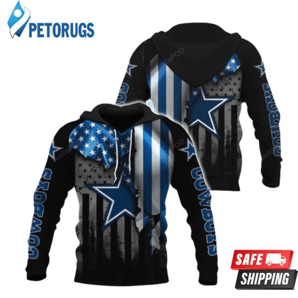 Nfl Dallas Cowboys American Flag Men And Women 3D Hoodie