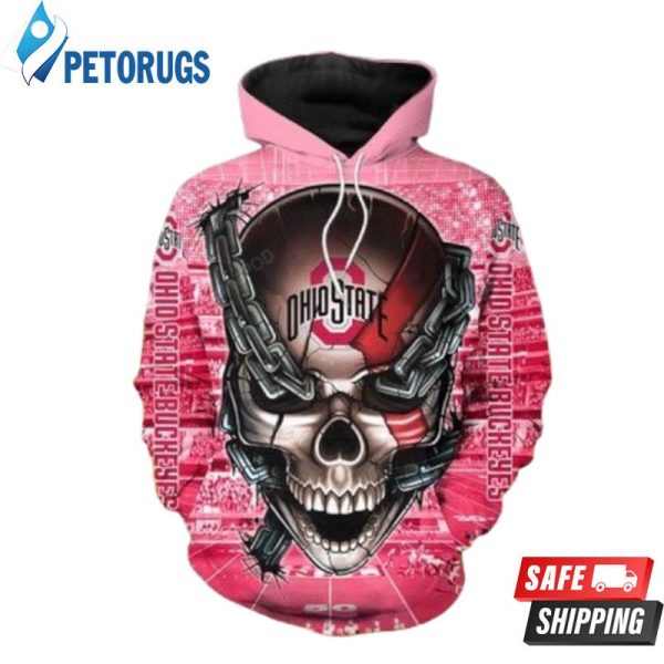 Ohio State Buckeyes Meta Skull 3D Hoodie