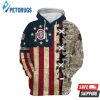 Ohio State Buckeyes Ncaa American Flag 3D Hoodie