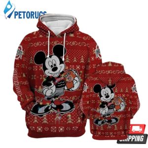 Ohio State Buckeyes Ncaa Mickey Christmas 3D Hoodie