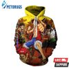 One Piece Monkey D Luffy Roronoa Zoro Usopp Tony Tony Chopper 3D Hoodie