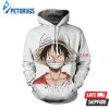 One Piece Monkey D Luffy White 3D Hoodie