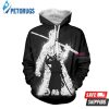 One Piece Roronoa Zoro Black 3D Hoodie