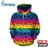 Palm Tree Rainbow Themed 3D Hoodie