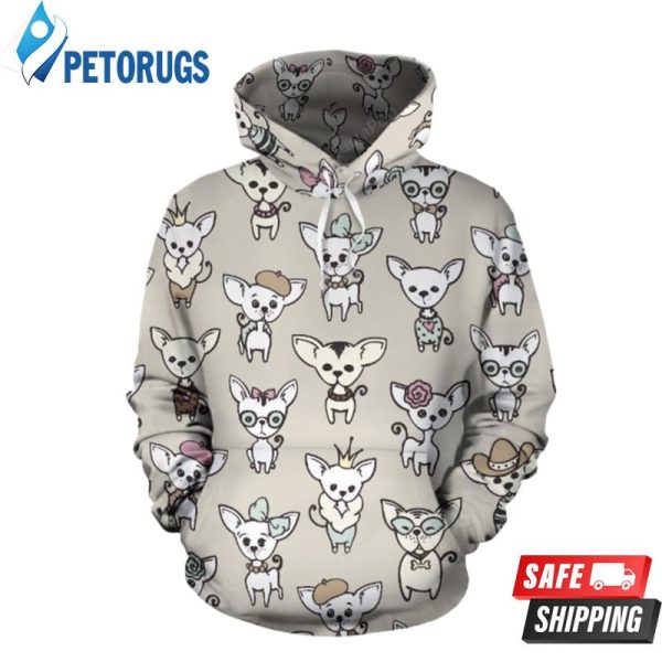 Pattern Chihuahua 3D Hoodie