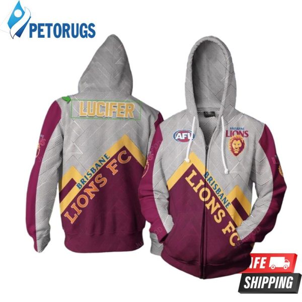 Personalized 01 Brisbane Lions Custom Name 3D Hoodie