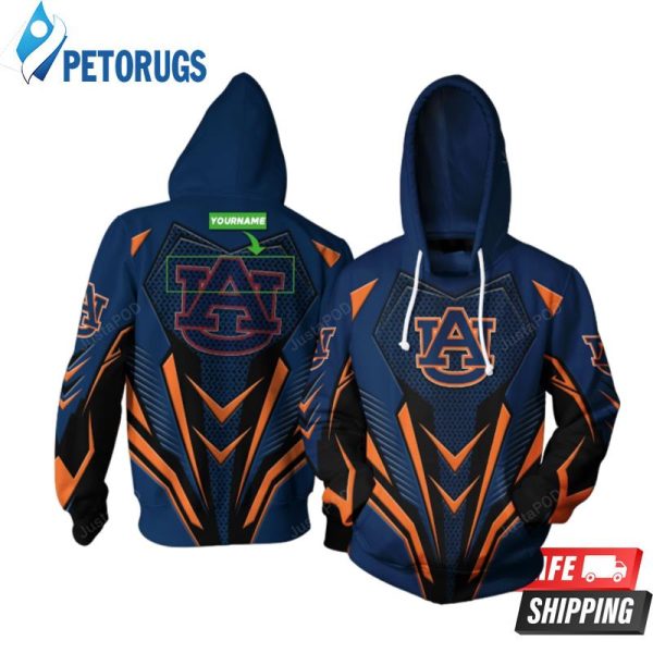 Personalized Auburn Tigers Custom Name 3D Hoodie