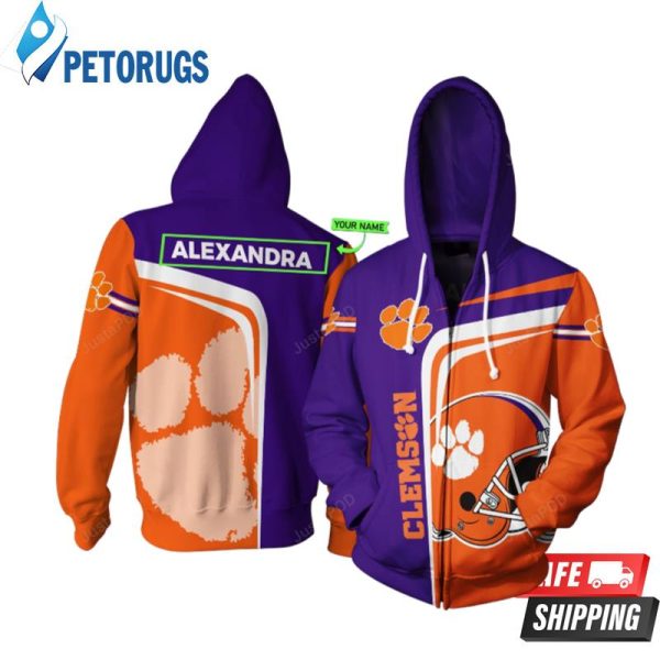 Personalized Clemson Custom Name 3D Hoodie