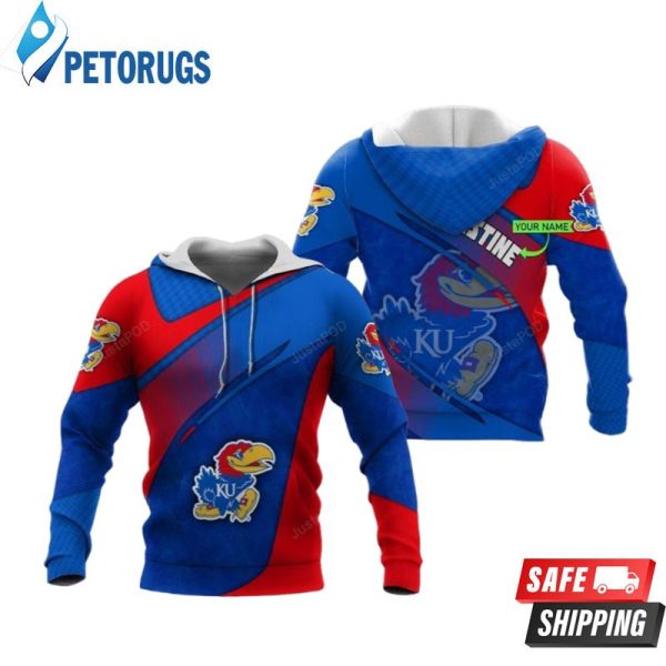 Personalized Kansas Jayhawks Custom Name 3D Hoodie