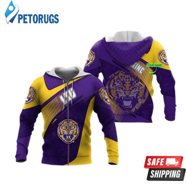 Personalized Lsu Tigers Football Custom Name 3D Hoodie