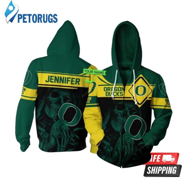 Personalized Oregon Ducks Football Custom Name 3D Hoodie