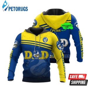 Personalized Parramatta Eels Dad Custom Name 3D Hoodie