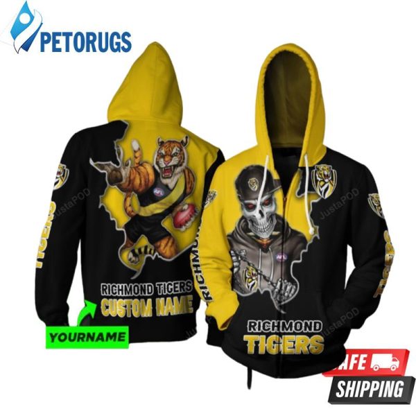 Personalized Richmond Football Club Afl Custom Name 3D Hoodie