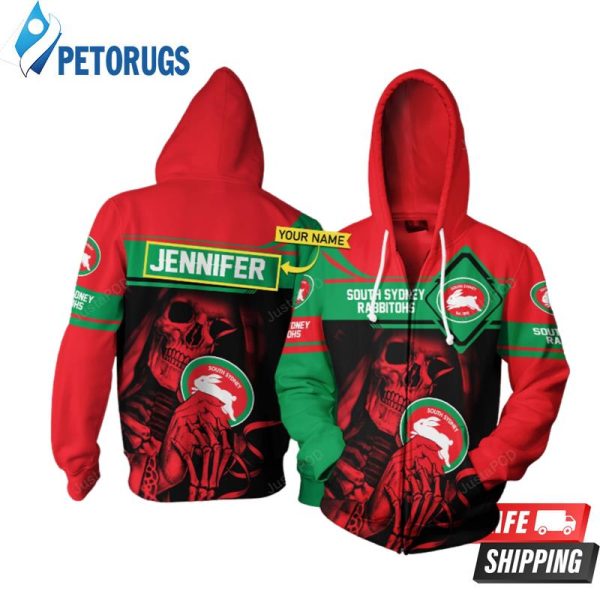 Personalized South Sydney Rabbitohs Custom Name 3D Hoodie