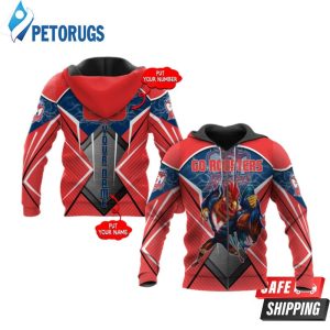 Personalized Sydney Roosters Nrl Mascot Number Custom Name 3D Hoodie