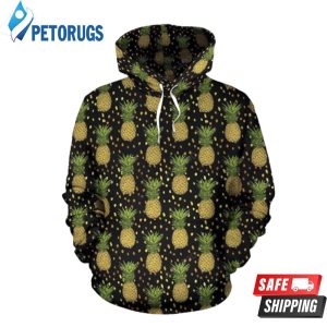 Pineapple Gold Dot Themed 3D Hoodie