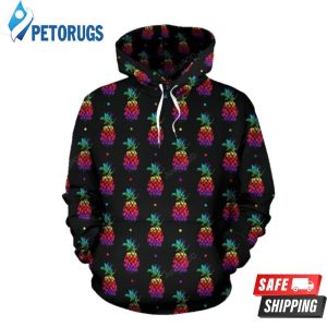 Pineapple Rainbow Dot 3D Hoodie