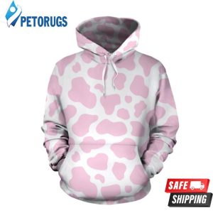 Pink Cow Pattern 3D Hoodie