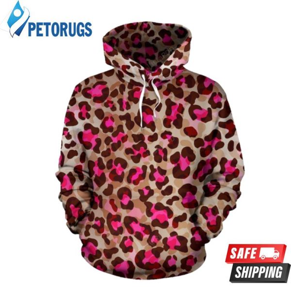 Pink Dot Cheetah Leopaword Pattern 3D Hoodie