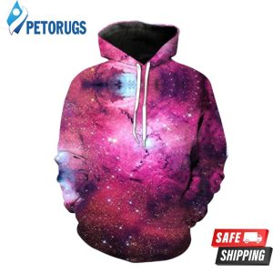 Pink Galaxy V2 3D Hoodie