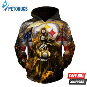 Pittsburgh Steelers Death Skull 3D Hoodie