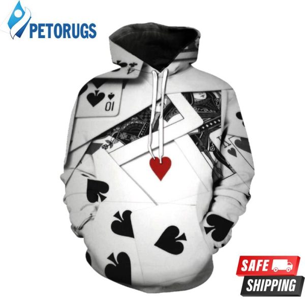 Poker Cawowords 3D Hoodie