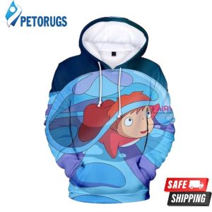 Ponyo On The Cliff Ponyo B 3D Hoodie