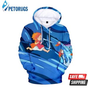 Ponyo On The Cliff Ponyo C 3D Hoodie