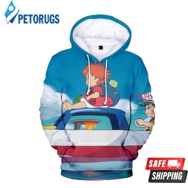 Ponyo On The Cliff Ponyo Sousuke C 3D Hoodie