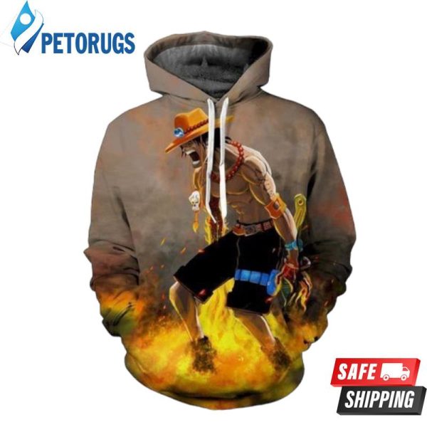 Portgas D Ace Fire Fist 3D Hoodie