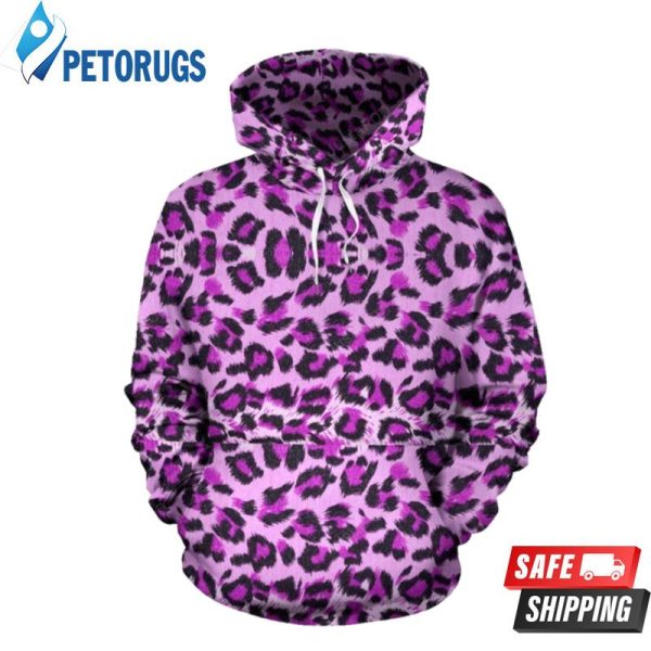 Purple Cheetah Leopaword Pattern 3D Hoodie