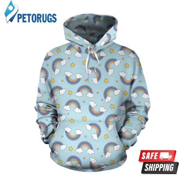 Rainbow Cloud Pattern 3D Hoodie