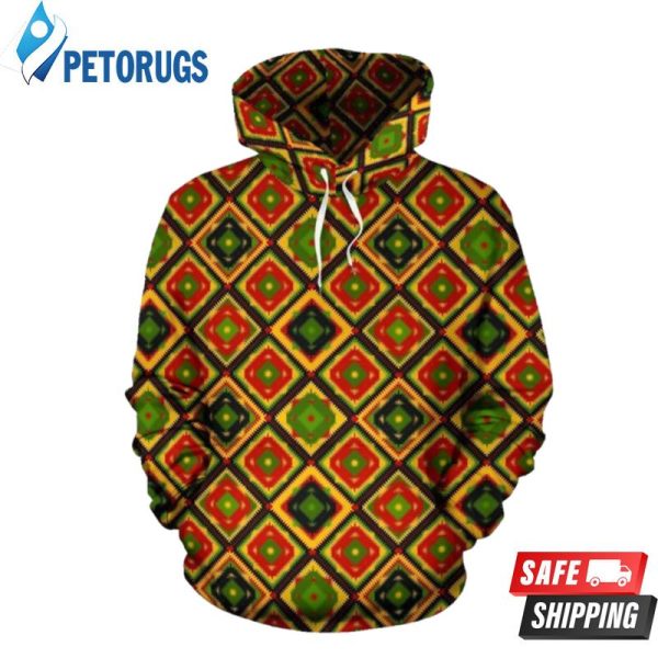 Rasta Reggae Color Pattern 3D Hoodie