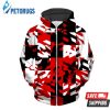 Red Digital Up 3D Hoodie