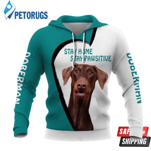 Red Doberman Pawsitive 3D Hoodie