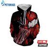 Red Venom Attack Spiderman 3D Hoodie