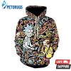 Rick And Morty Black 3D Hoodie