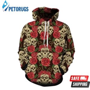 Rose Skull 3D Hoodie