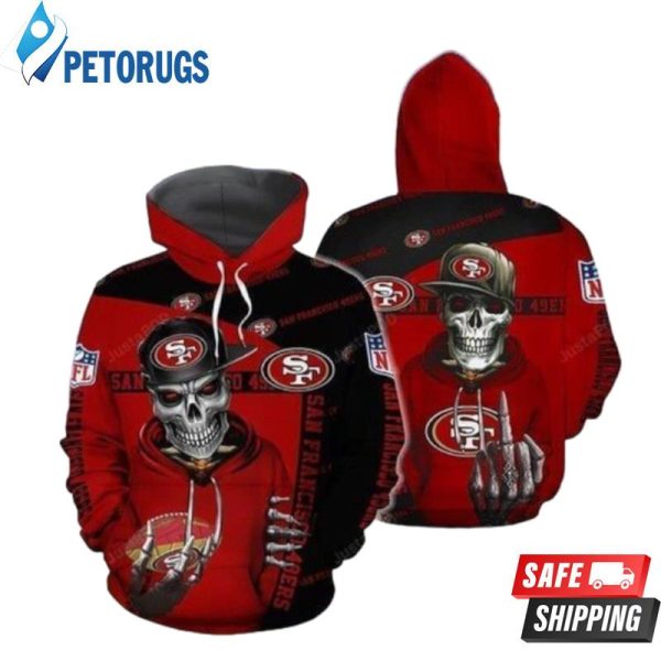 San Francisco 49Ers Hip Hop Skull 3D Hoodie