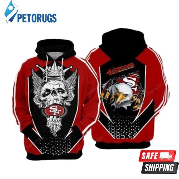 San Francisco 49Ers Nfl Football King Skull San Francisco 49Ers 3D Hoodie