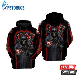 San Francisco 49Ers Nfl Football Skull Death San Francisco 49Ers 3D Hoodie