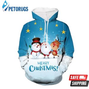 Santa Claussnowmanreindeer 3D Hoodie