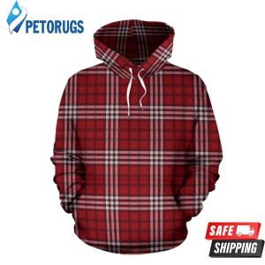 Scottish Tartan Royal Stewart Red Plaids 3D Hoodie